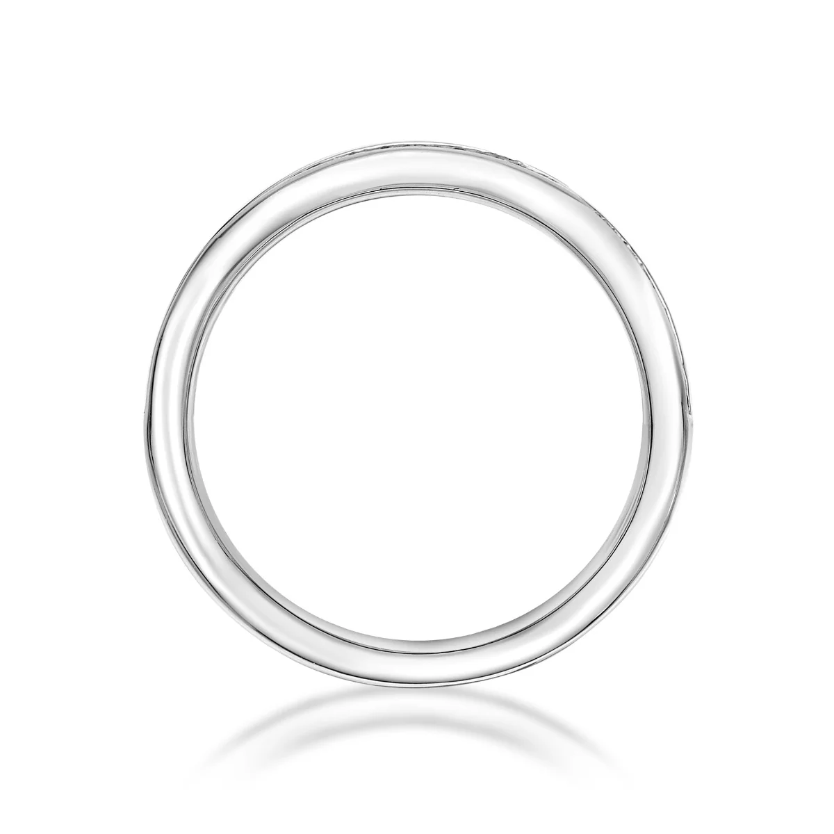 0.25ct Elodie Princess Cut Half Eternity Ring | 18K White Gold - Image 2