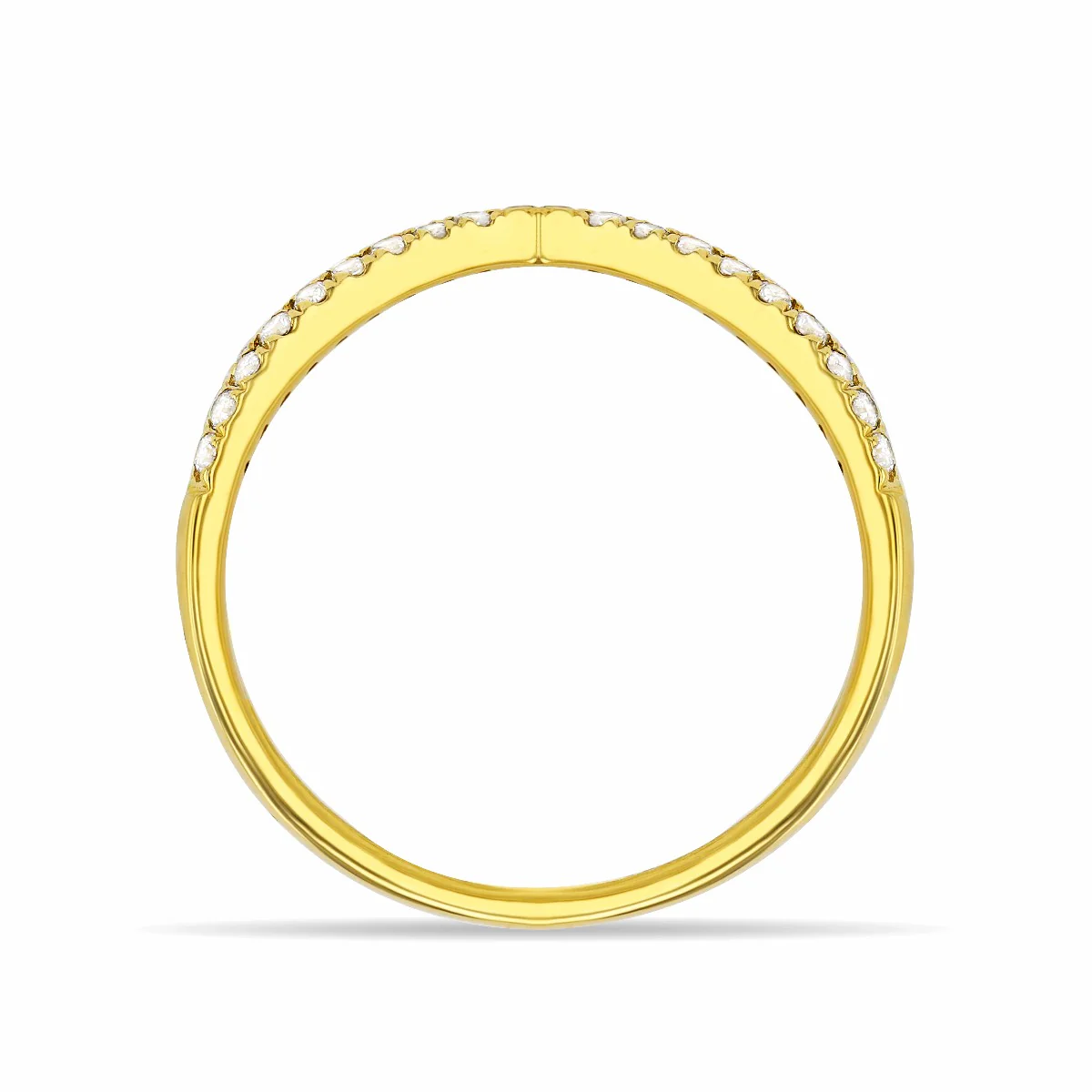 0.27ct Diamond Cross Over Ring | 9K Solid Yellow Gold - Image 5