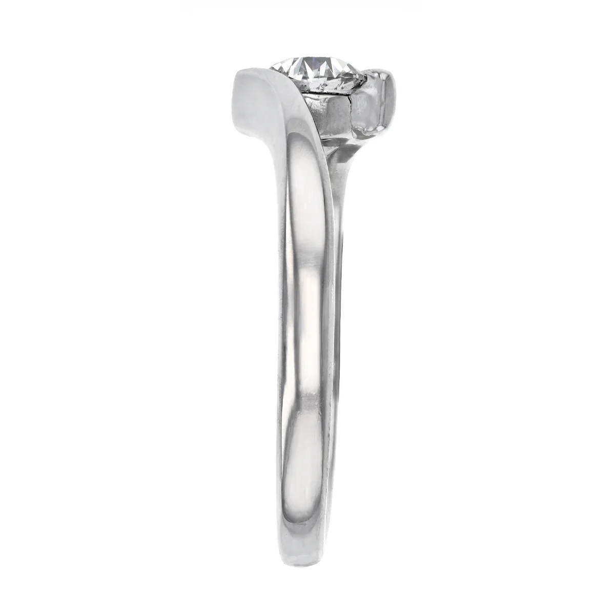0.30ct Round Brilliant Solitaire Twist Ring | Pre-Loved | 18K White Gold - Image 4