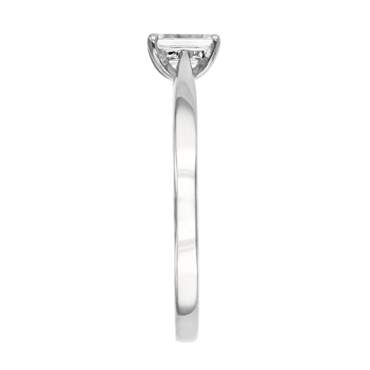 0.31ct Lab Grown Emerald Cut Diamond Solitaire Engagement Ring | Platinum - Image 4