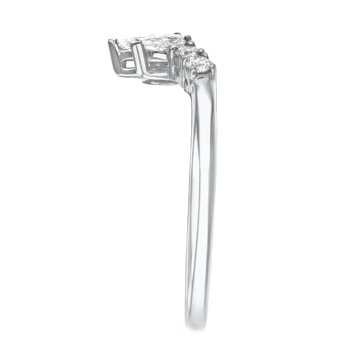 0.35ct Ailsa Pear and Round Cut Diamond Tiara Ring | Platinum - Image 4