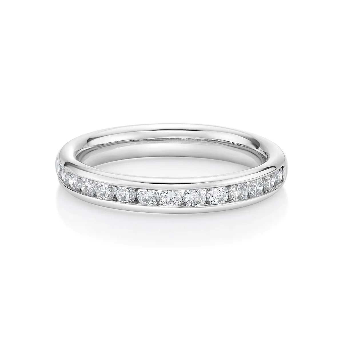 0.42ct Grace Diamond Channel Set Half Eternity Ring | Platinum - Image 2