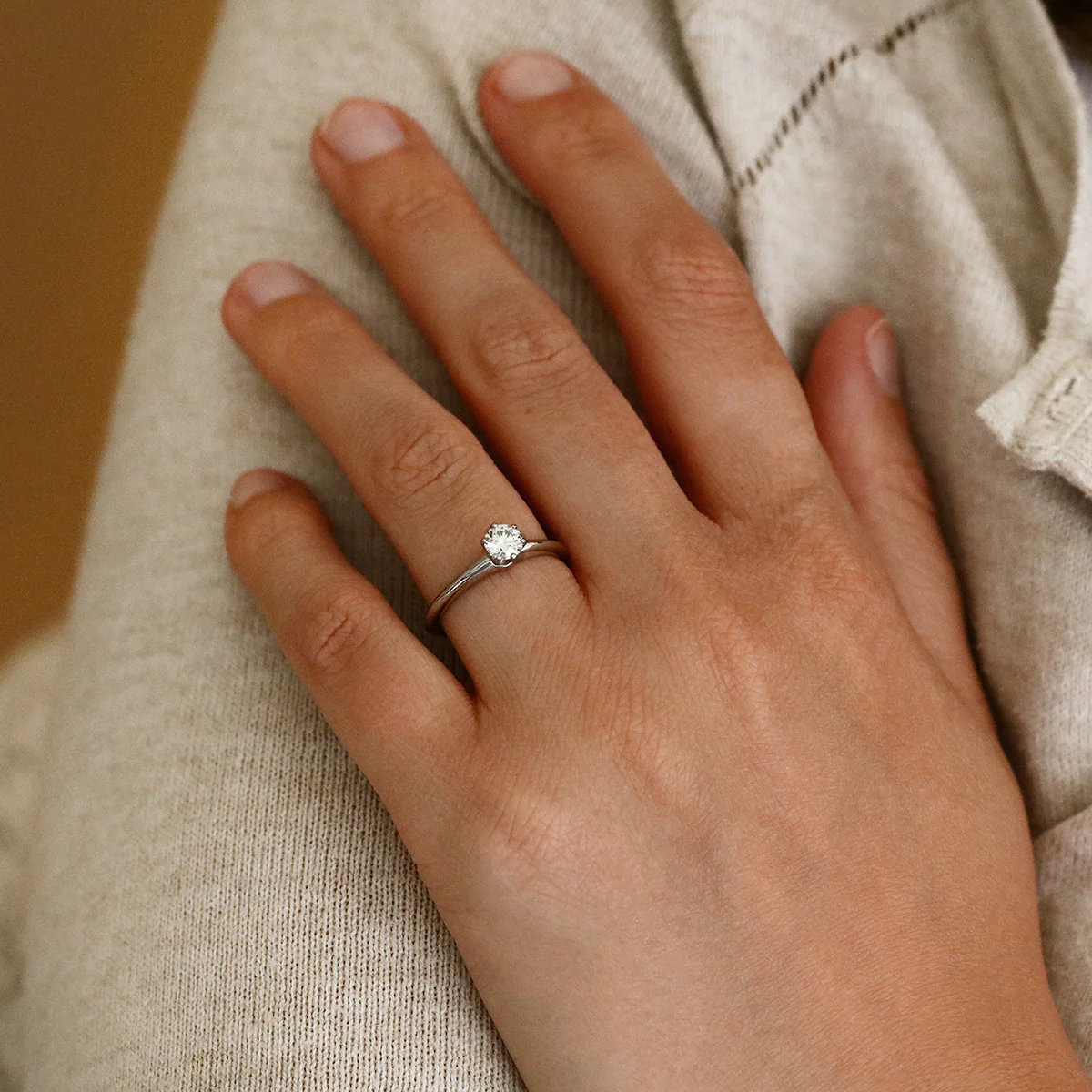 0.43ct Tiffany Round Brilliant Solitaire Ring | Pre-Loved | Platinum - Image 10