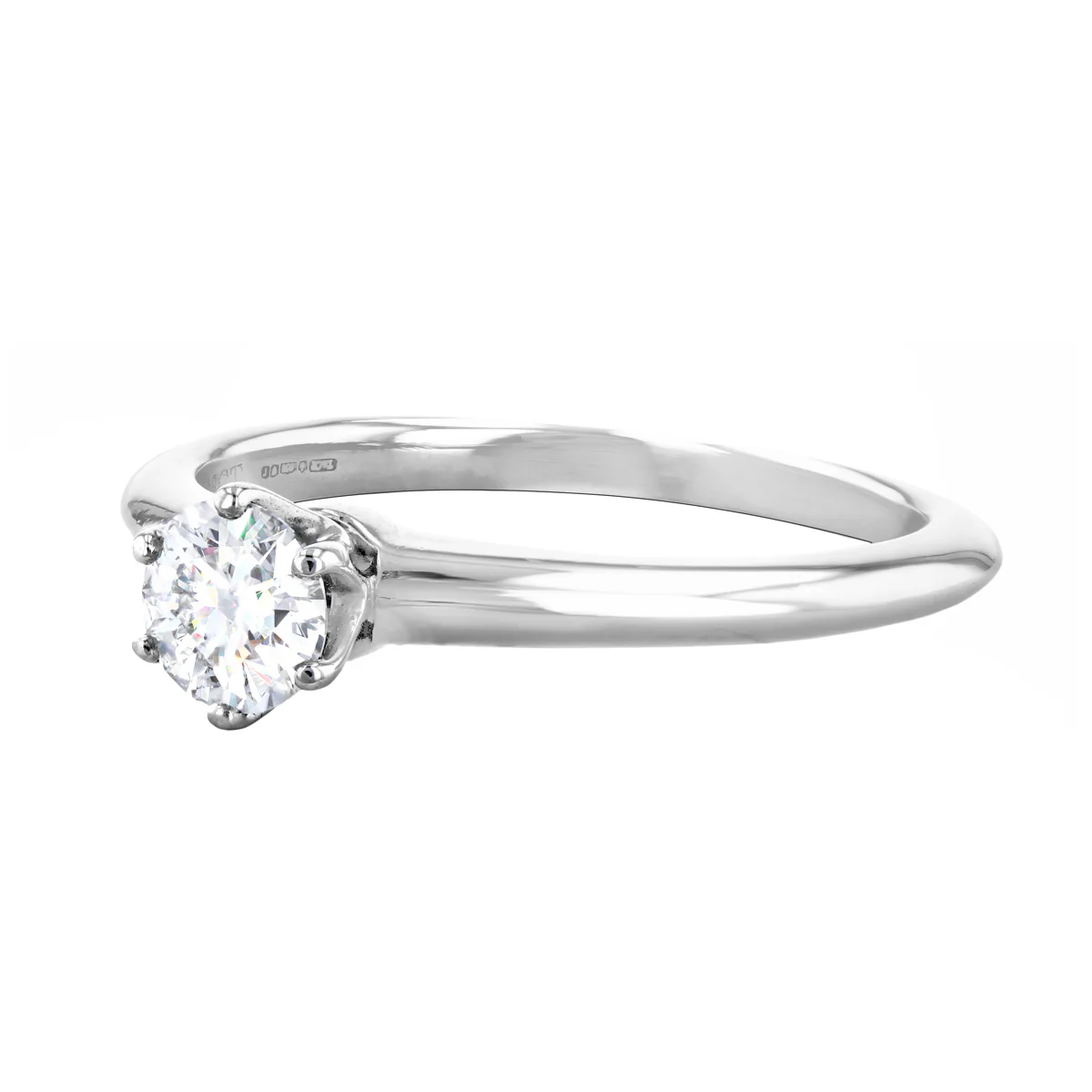 0.43ct Tiffany Round Brilliant Solitaire Ring | Pre-Loved | Platinum - Image 2