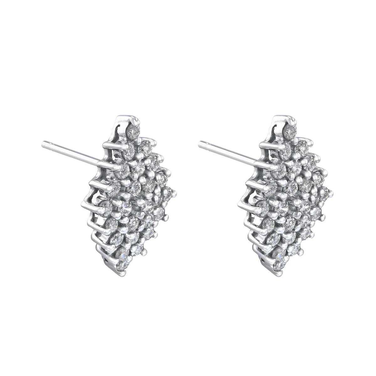 0.50ct Brilliant Cut Diamond Marquise Shaped Earrings | Pre-Loved | 18K White Gold - Image 3