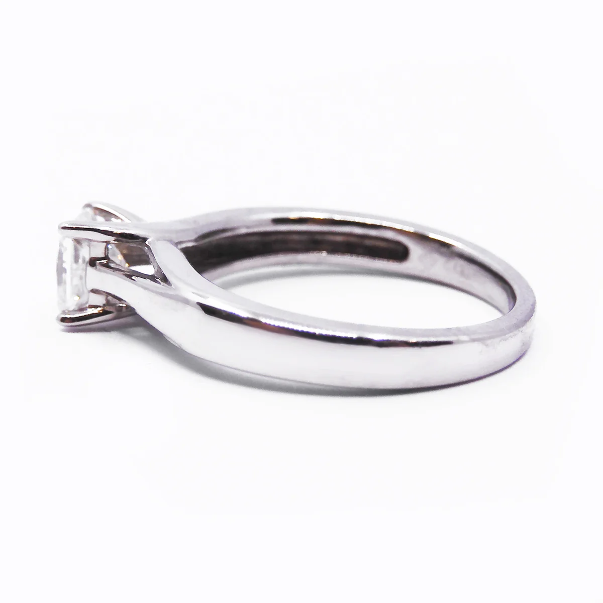 0.50ct Princess Cut Diamond Solitaire Engagement Ring | Pre-Loved | Platinum - Image 3