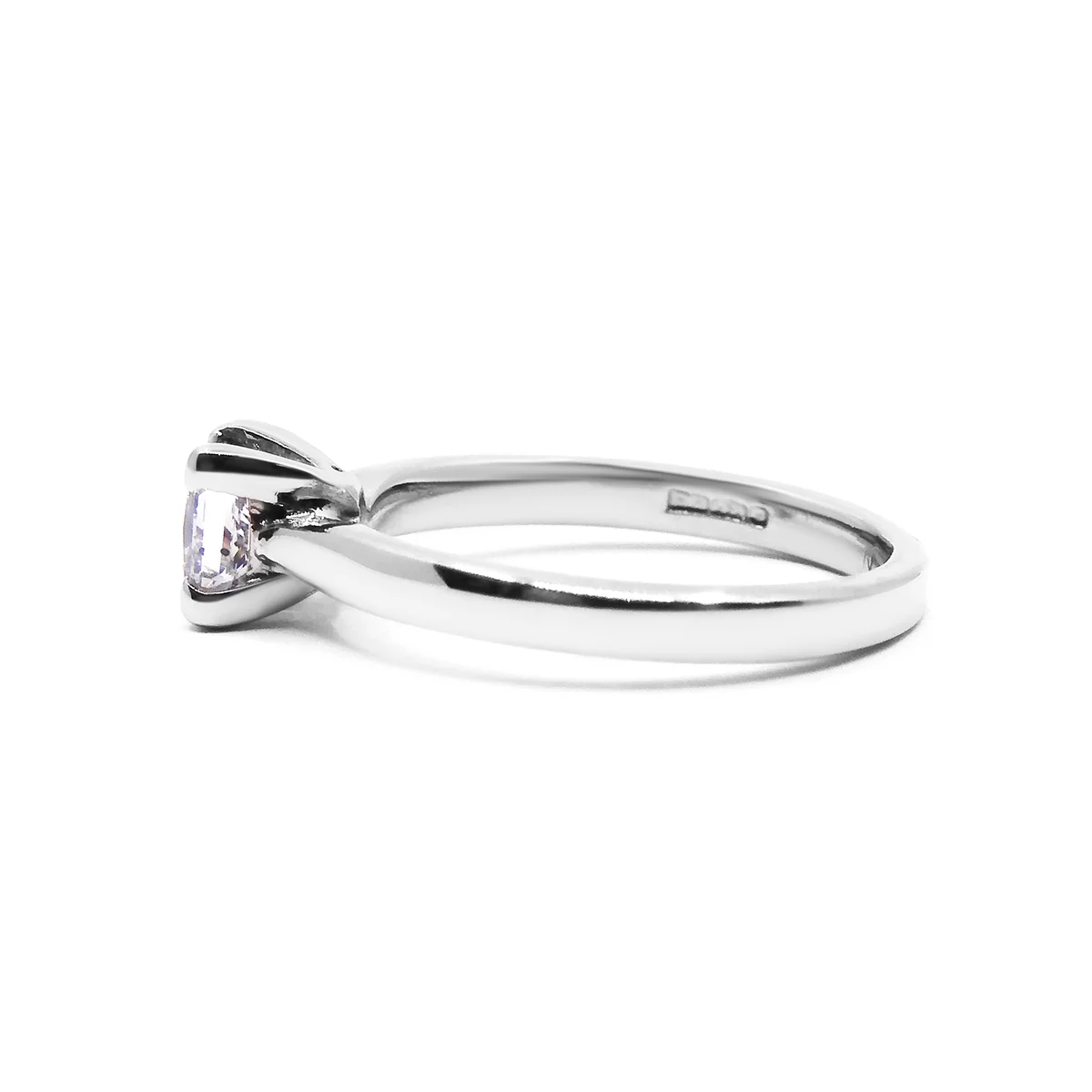 0.50ct Princess Cut Diamond Solitaire Ring | Pre-Loved | Platinum - Image 2