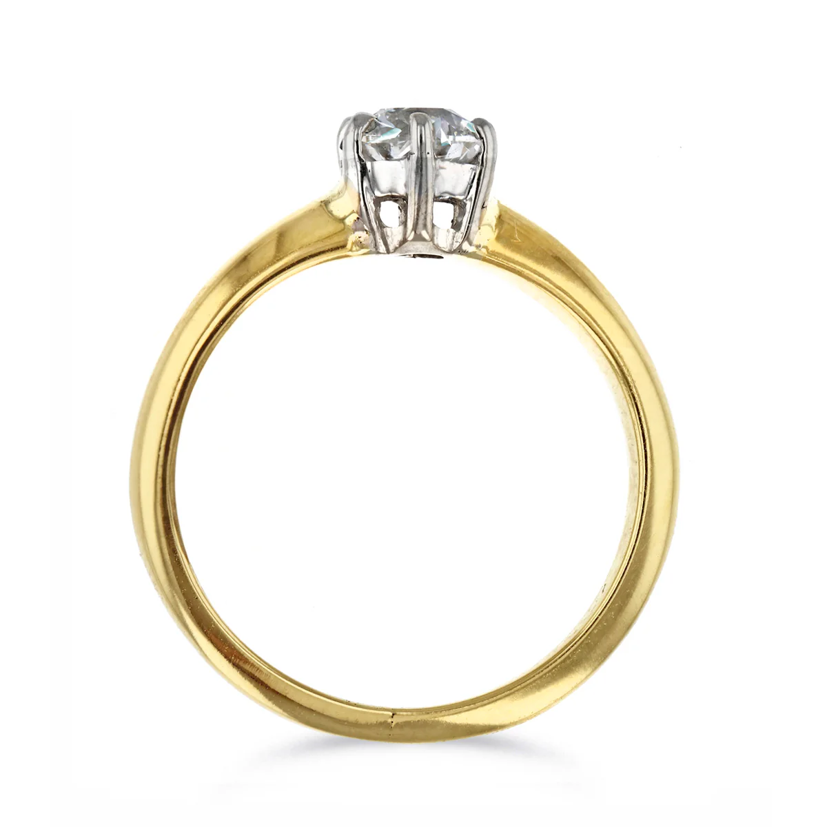 0.50ct Round Brilliant Solitaire Ring | Pre-Loved | 18K Yellow Gold - Image 3