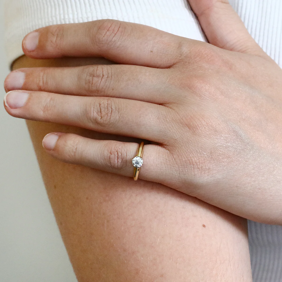 0.50ct Round Brilliant Solitaire Ring | Pre-Loved | 18K Yellow Gold - Image 7