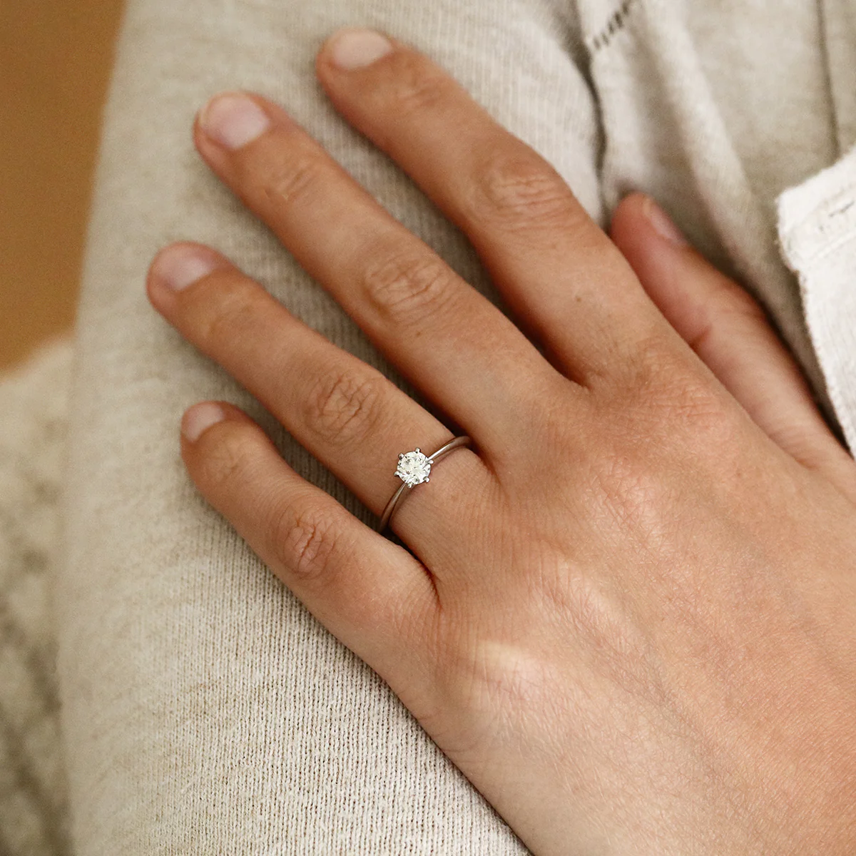 0.50ct Round Brilliant Solitaire Ring | Pre-Loved | Platinum - Image 8