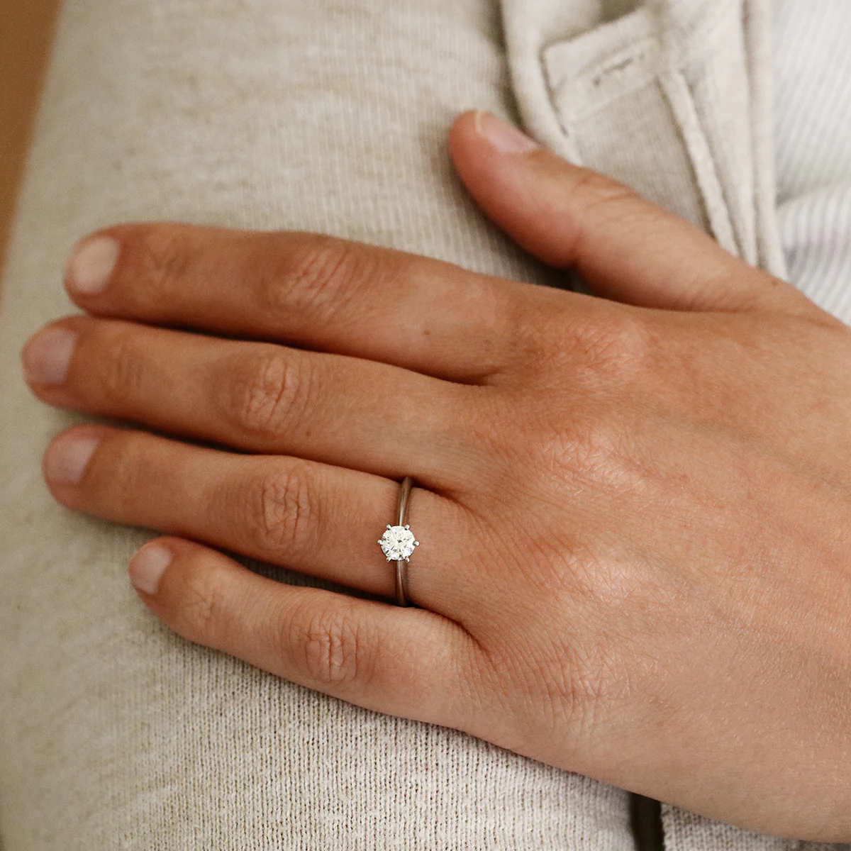 0.50ct Round Brilliant Solitaire Ring | Pre-Loved | Platinum - Image 9