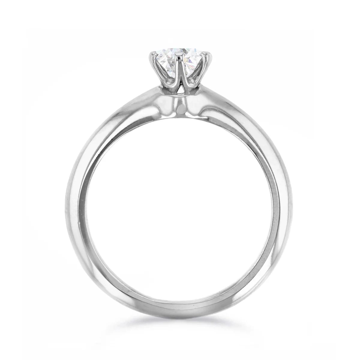 0.52ct Tiffany Round Brilliant Solitaire Ring | Pre-Loved | Platinum - Image 3