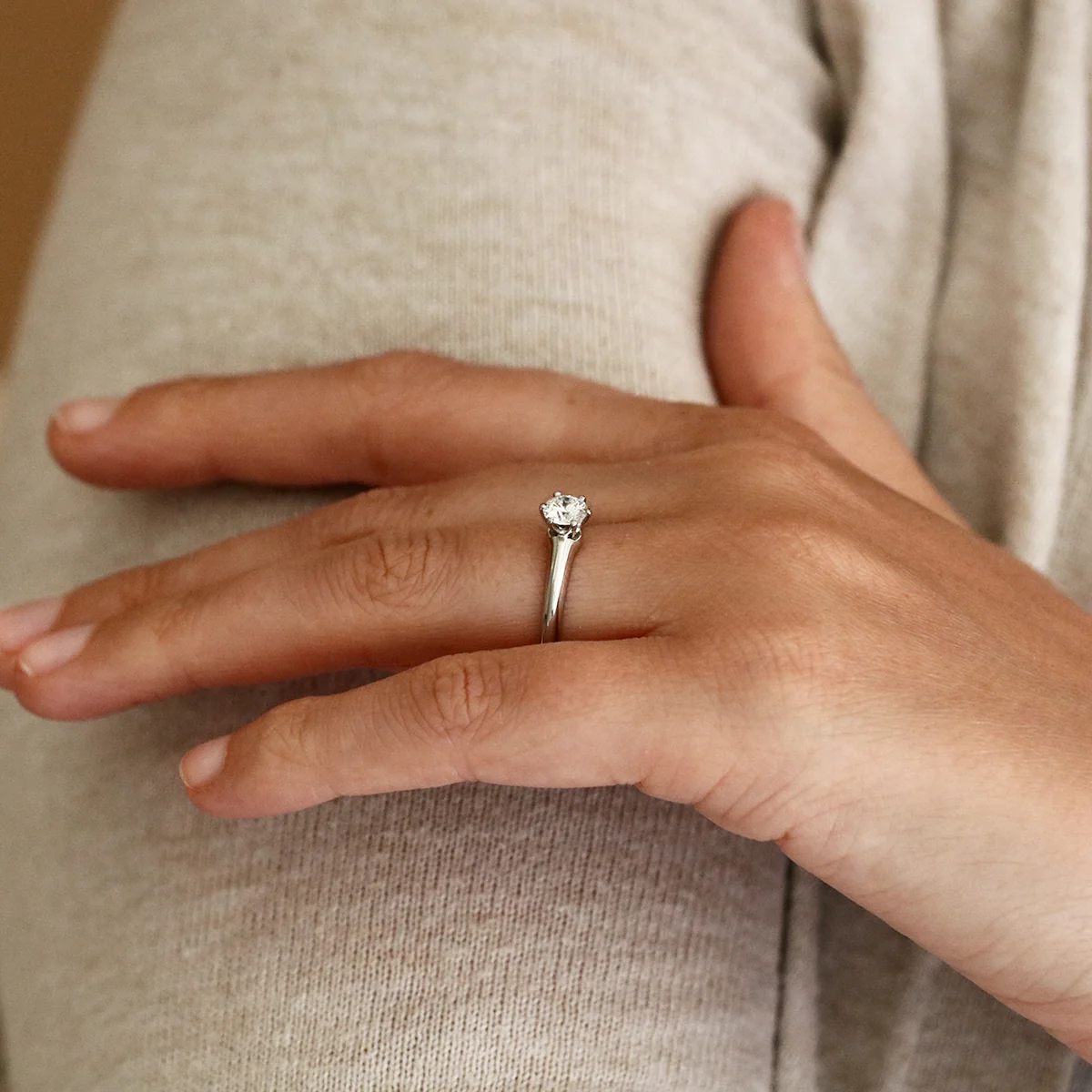 0.52ct Tiffany Round Brilliant Solitaire Ring | Pre-Loved | Platinum - Image 9