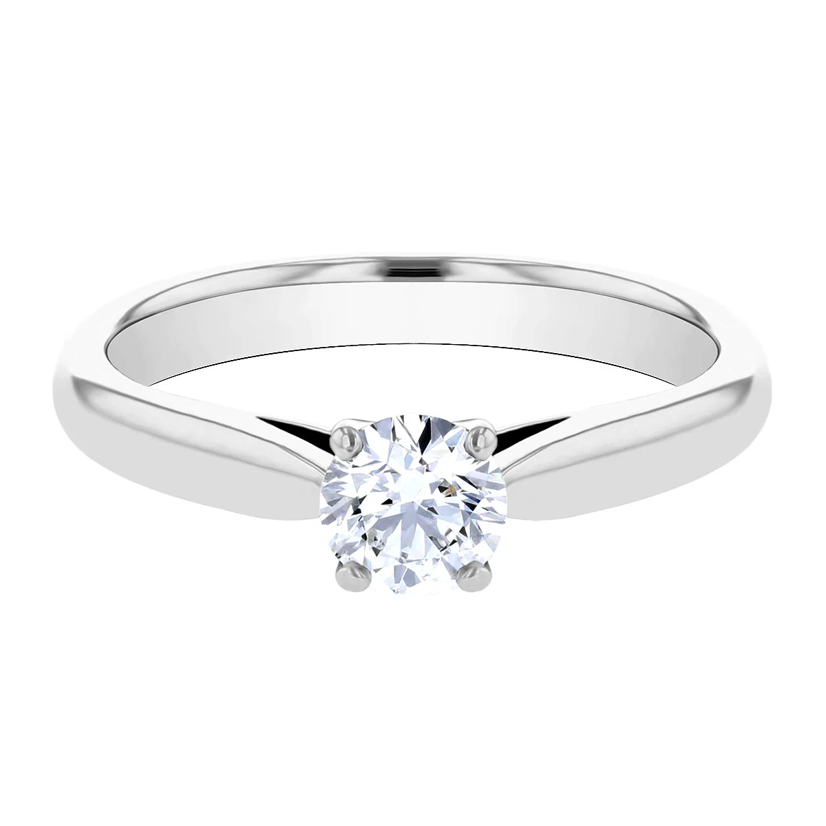 0.57ct Estelle Round Cut Diamond Solitaire | IF D Colour | Pre-Loved | Platinum - Image 3