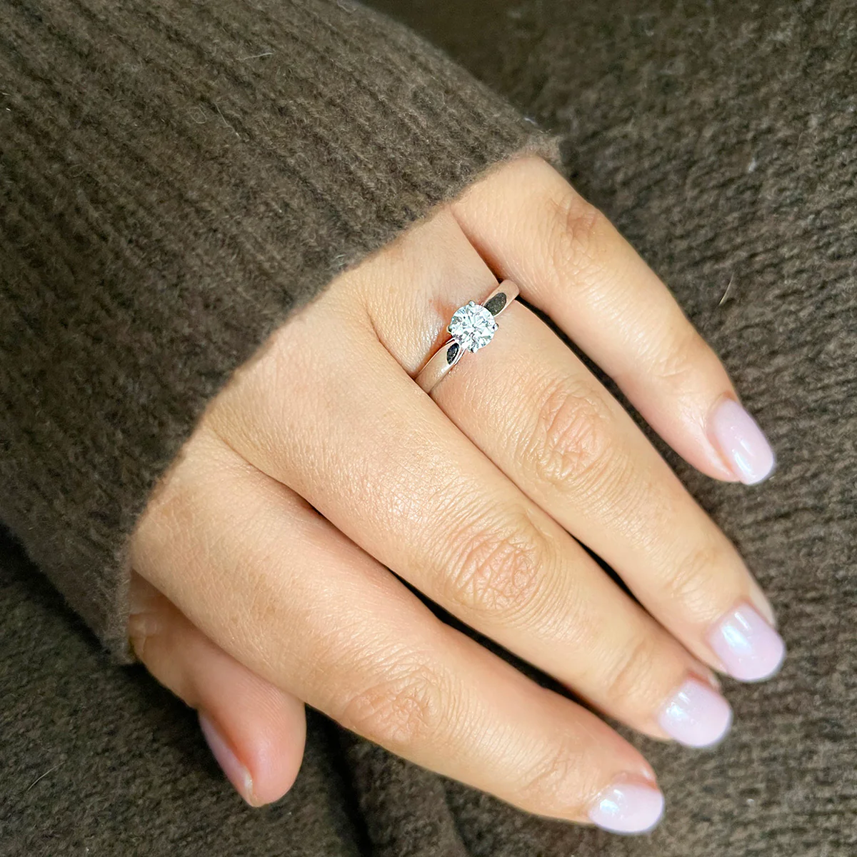 0.57ct Estelle Round Cut Diamond Solitaire | IF D Colour | Pre-Loved | Platinum - Image 7