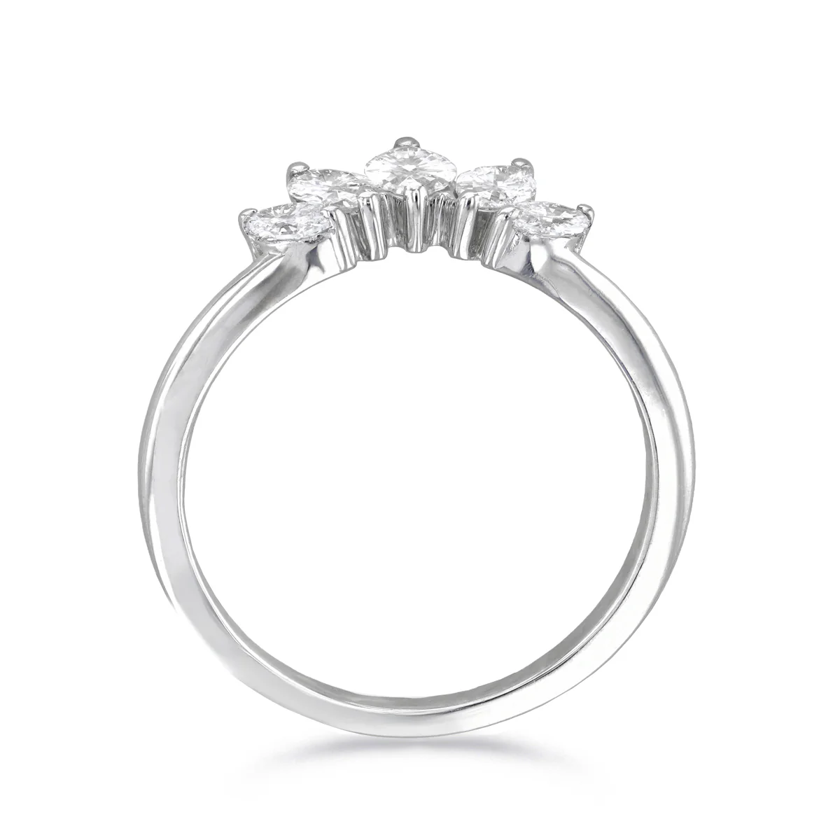 0.60ct Amira Tiara | Marquise Cut Diamond Tiara Wedding Ring | Platinum - Image 3