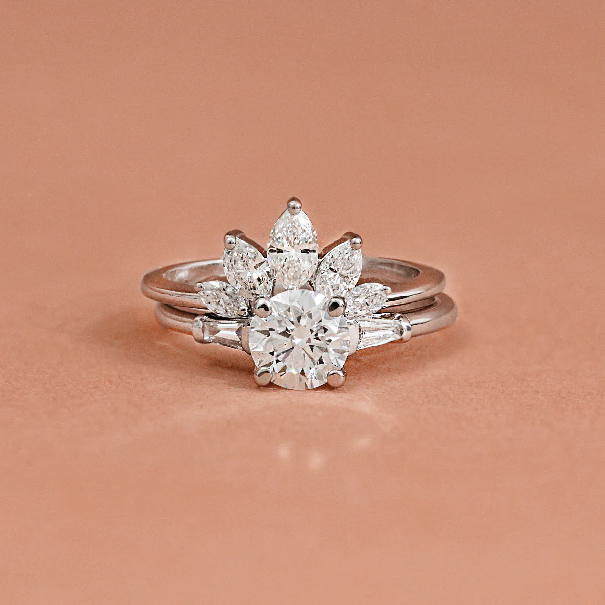 0.60ct Amira Tiara | Marquise Cut Diamond Tiara Wedding Ring | Platinum - Image 7