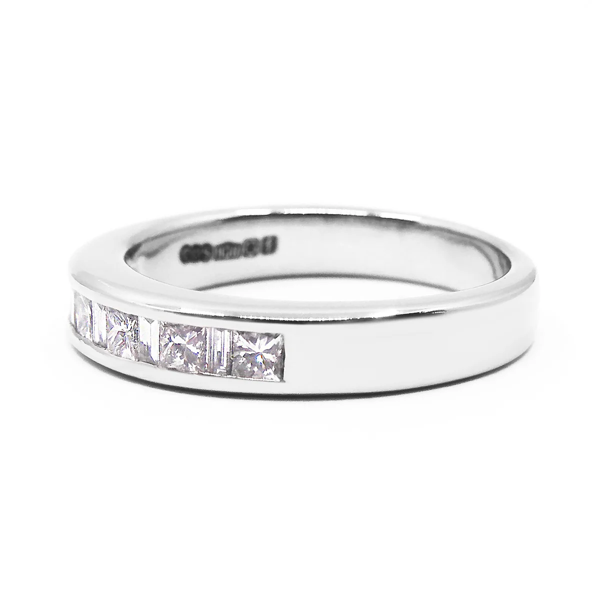0.63ct Channel Set Half Eternity Diamond Ring | Pre-Loved | Platinum - Image 2