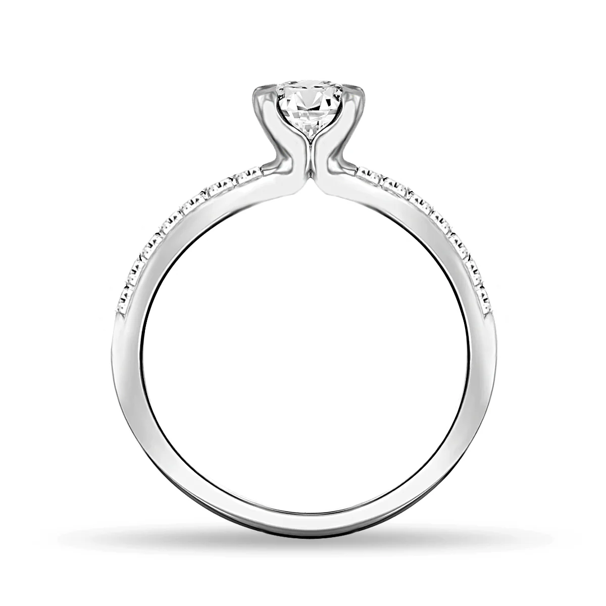 0.70ct Camille Brilliant Cut Diamond Engagement Ring | Platinum - Image 3