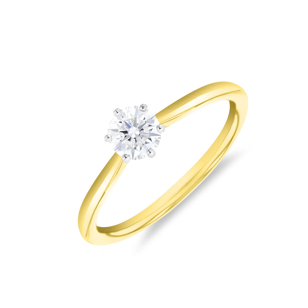 0.82ct Round Brilliant Diamond Solitaire Ring | 18K Yellow Gold - Image 3