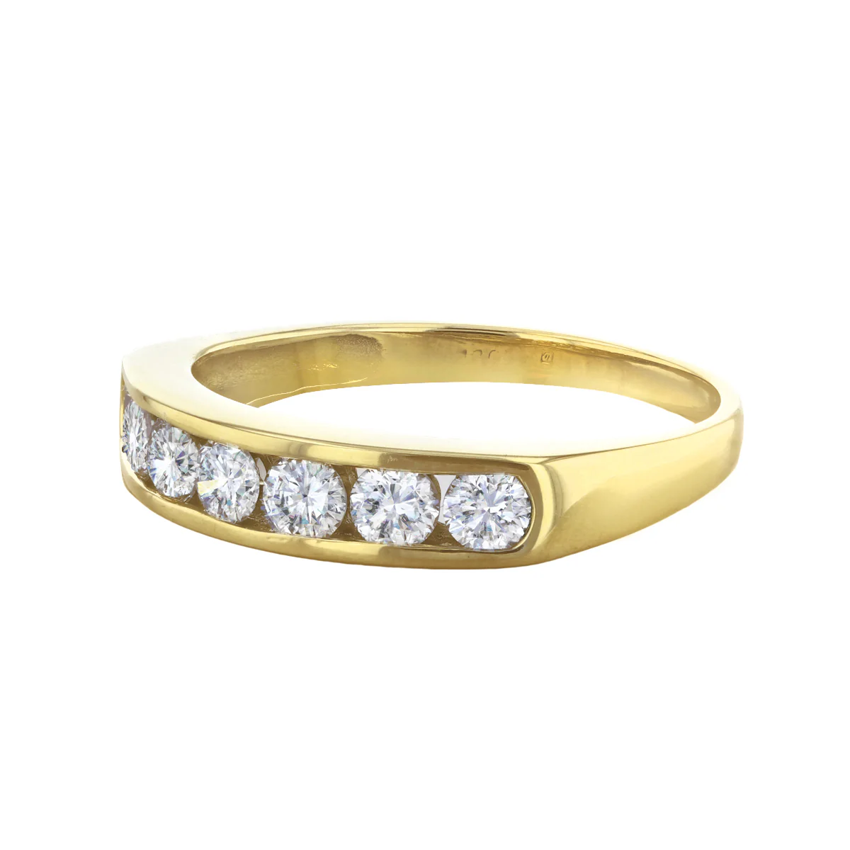 0.84ct Channel Set Diamond Half Eternity Ring | Pre-Loved | 18K Yellow Gold - Image 3