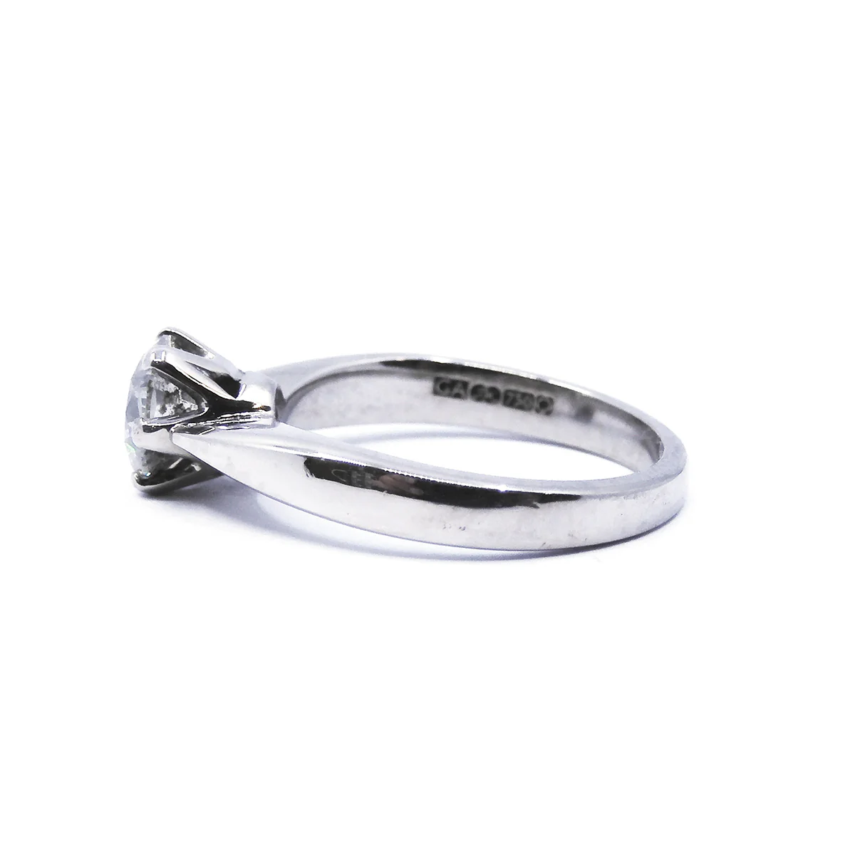 0.92ct Round Brilliant Diamond Solitaire Ring | Pre-Loved | 18K White Gold - Image 2