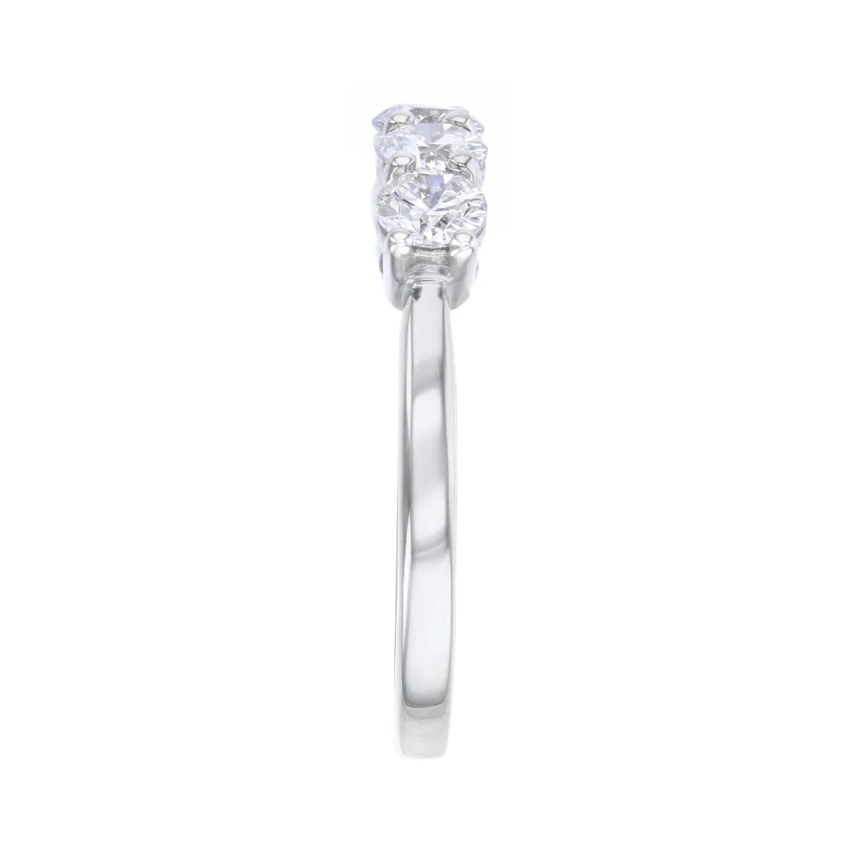 Everyday Diamonds 0.95ct Brilliant Cut Lab Grown Diamond Five Stone Half Eternity Ring | 9K White Gold - Image 4