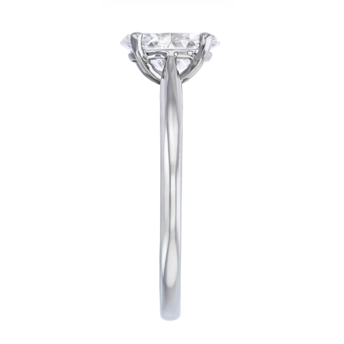 0.99ct Ophelia Natural Oval Cut Diamond Solitaire Engagement Ring | Platinum - Image 4