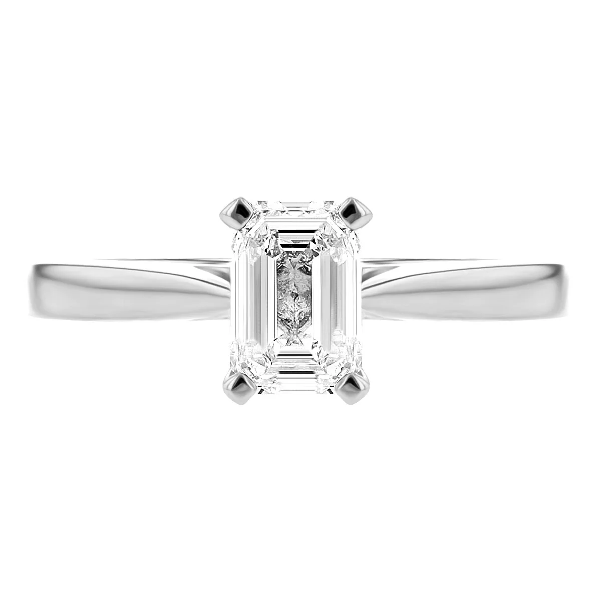 1.00ct Eleanora Emerald Cut Diamond Solitaire Engagement Ring | E Colour | Platinum - Image 7