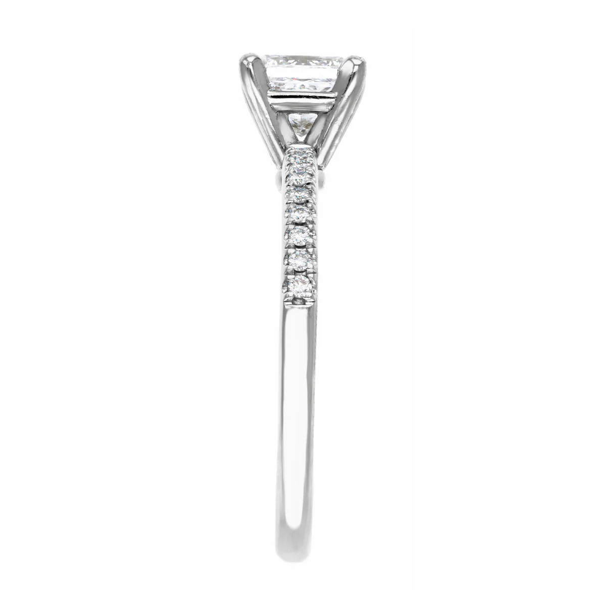 1.00ct Princess Cut Diamond Solitaire Ring | Pre-Loved | Platinum - Image 4