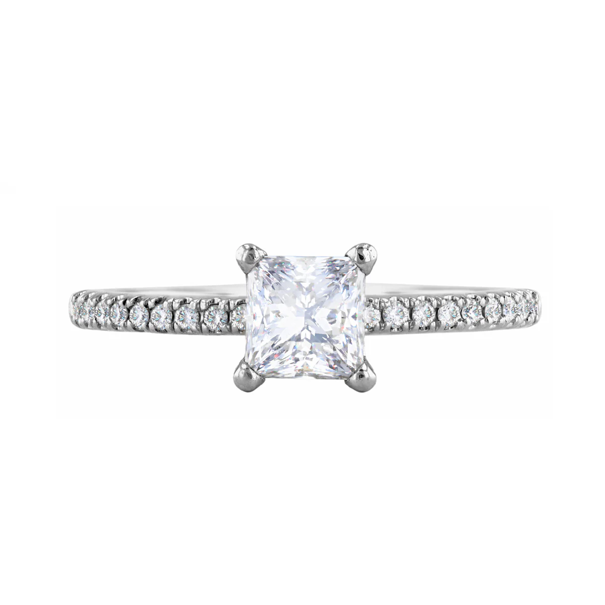 1.00ct Princess Cut Diamond Solitaire Ring | Pre-Loved | Platinum - Image 5