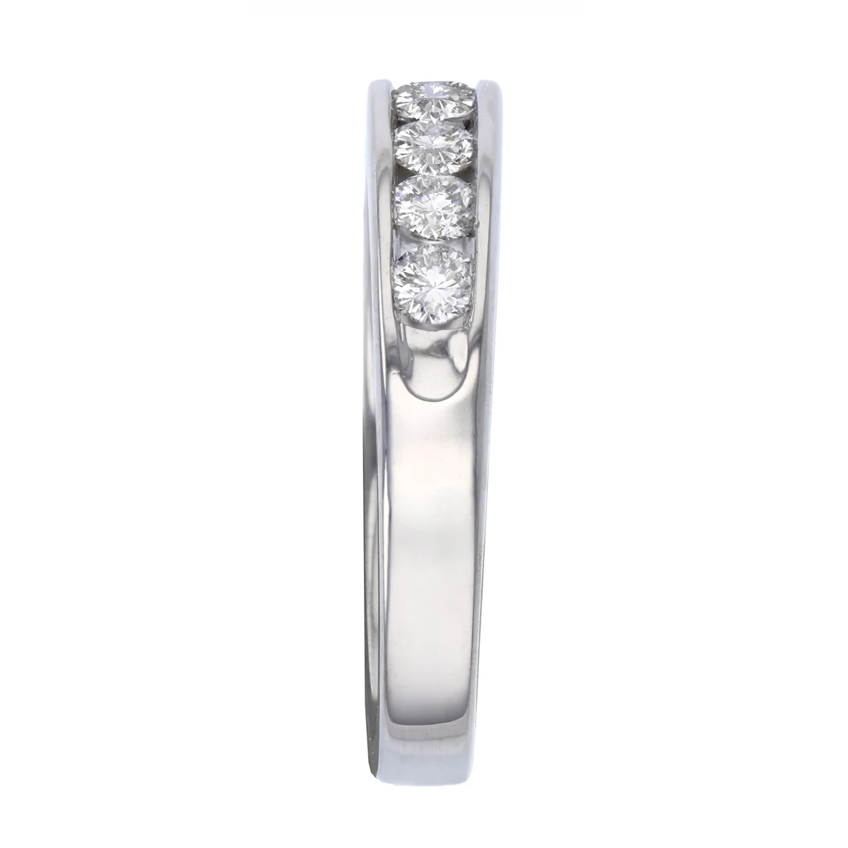 1.00ct Round Brilliant Diamond Half Eternity Ring | Pre-Loved | 18K White Gold - Image 4
