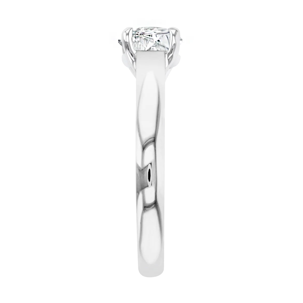 1.00ct Round Cut Solitaire Diamond Engagement Ring | Platinum - Image 4