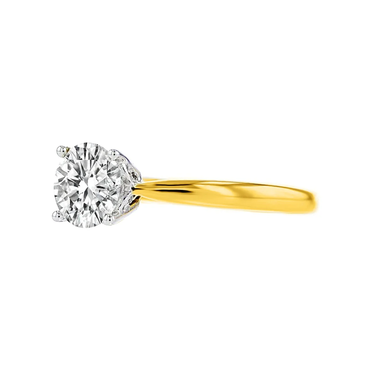 1.01ct | Round Cut VS1 Diamond Solitaire Engagement Ring | 18K Yellow Gold - Image 5
