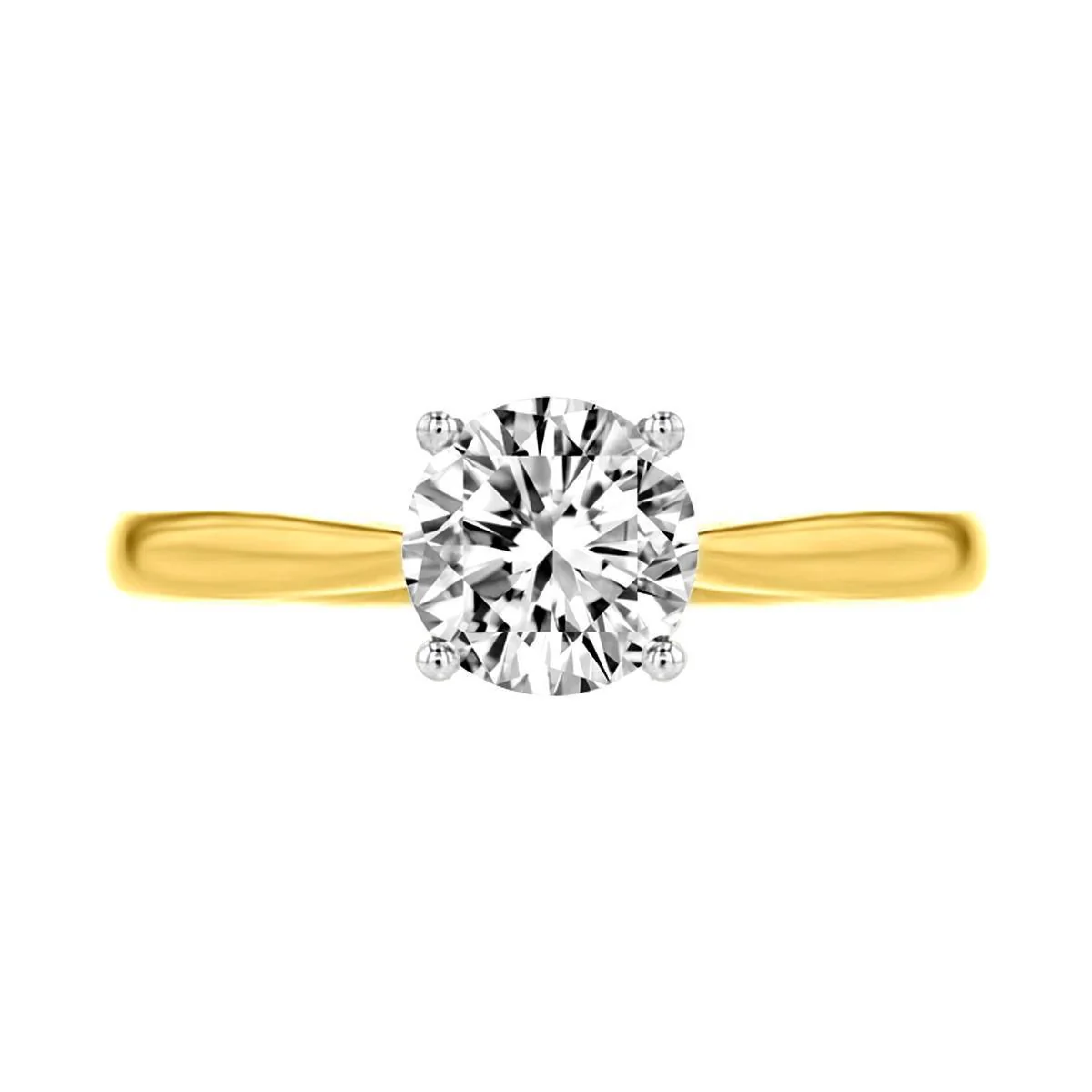 1.01ct | Round Cut VS1 Diamond Solitaire Engagement Ring | 18K Yellow Gold - Image 6