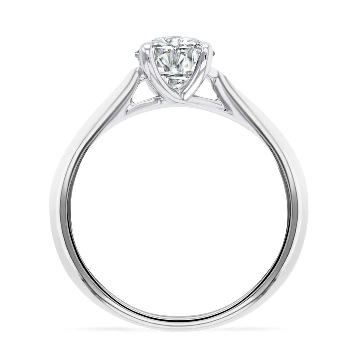 1.02ct Millie Round Cut Diamond Solitaire Engagement Ring | 18K White Gold - Image 3