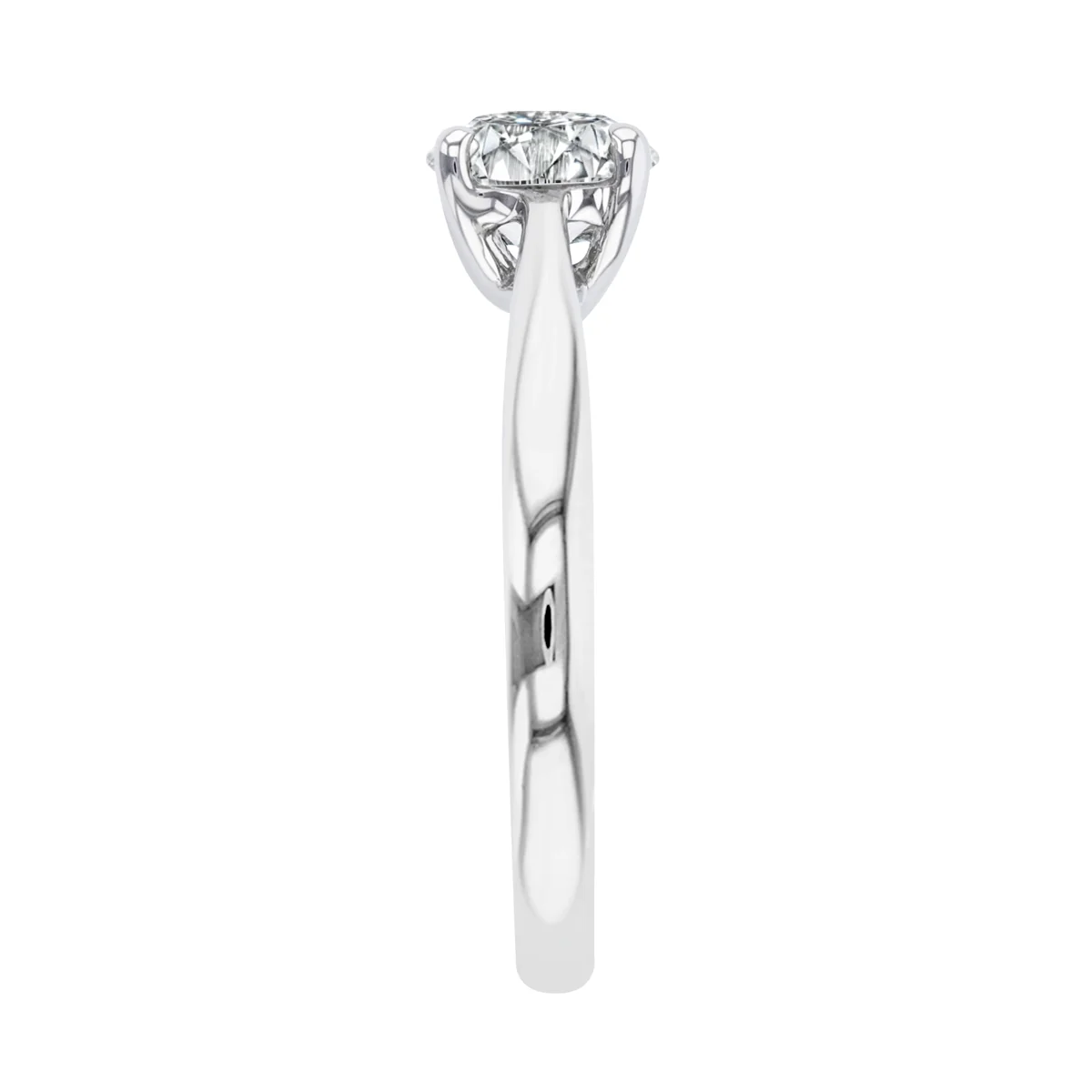 1.02ct Millie Round Cut Diamond Solitaire Engagement Ring | 18K White Gold - Image 4