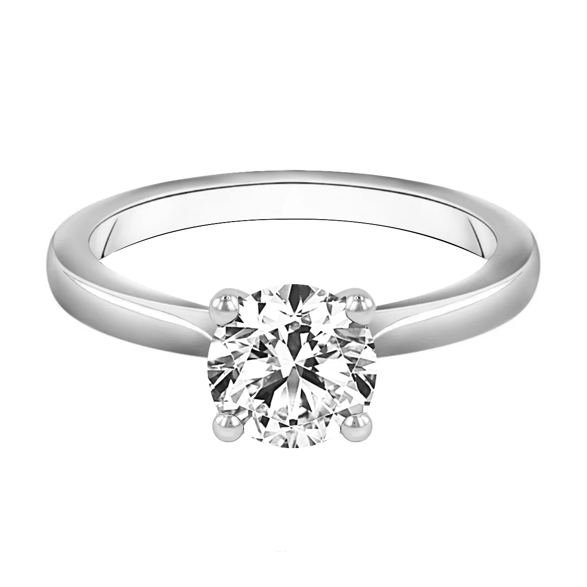 1.03ct  Vivienne Brilliant Cut Diamond Engagement Ring| 18K White Gold - Image 3