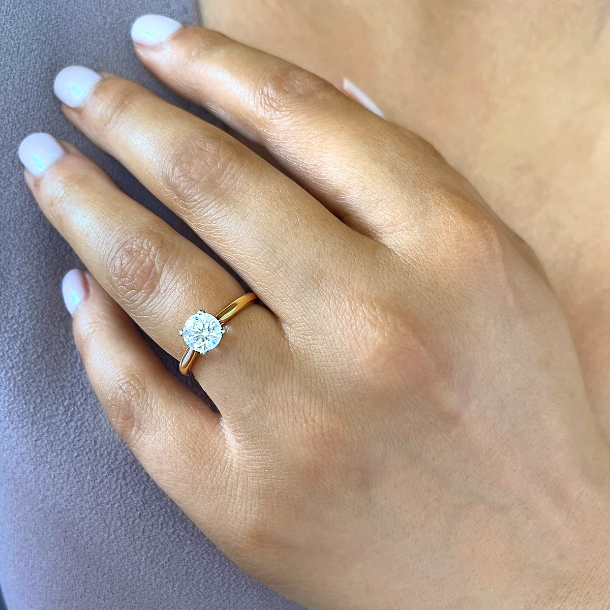1.10ct Round Brilliant Diamond Engagement Ring | Pre-Loved | 18K Yellow Gold - Image 7