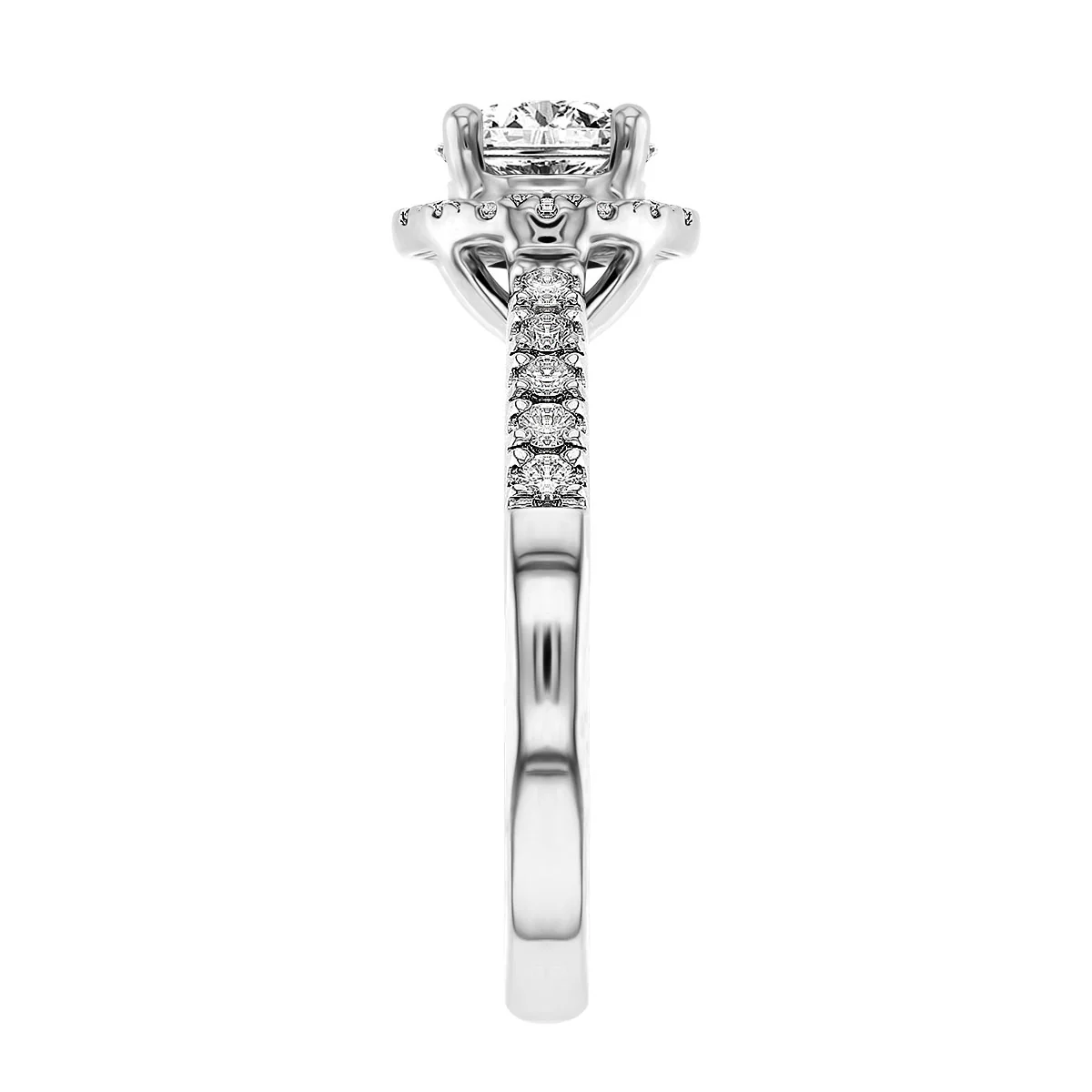1.16ct  Willow Halo | Round Cut Diamond Halo Engagement Ring | F Colour | Platinum - Image 2