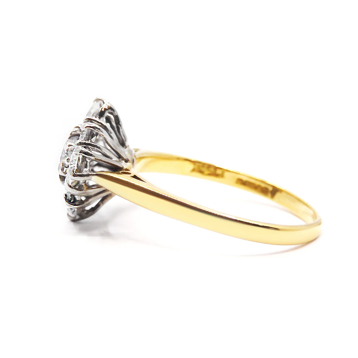 1.23ct Diamond Cluster Ring | Pre-Loved | 18K Yellow Gold - Image 2