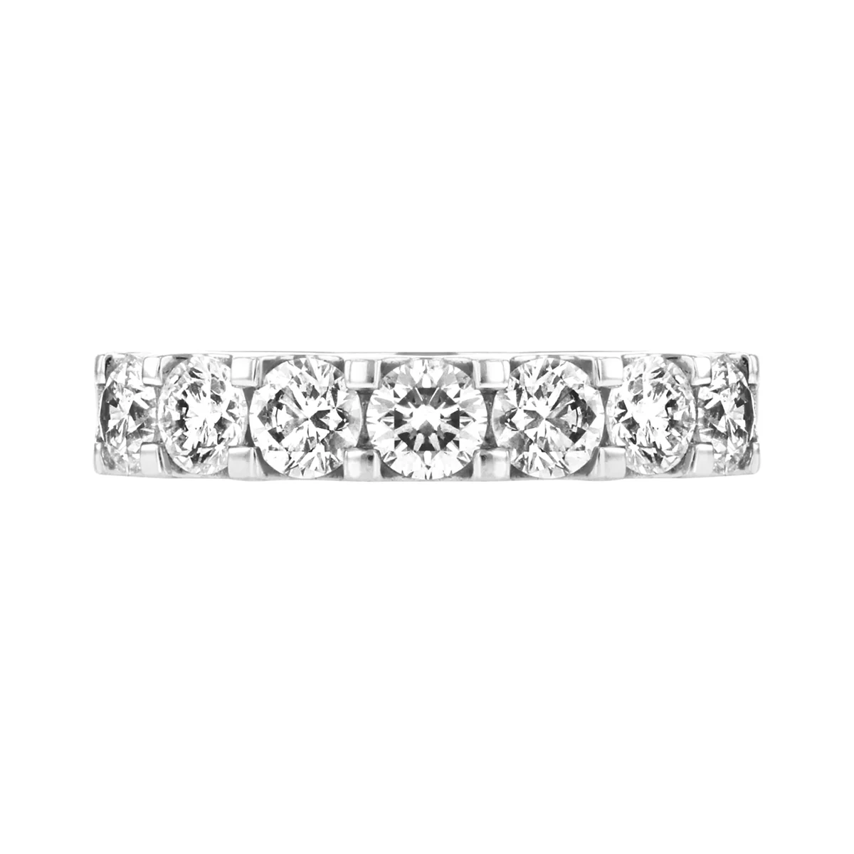 1.34ct Round Brilliant Diamond Half Eternity Ring |  Platinum - Image 2