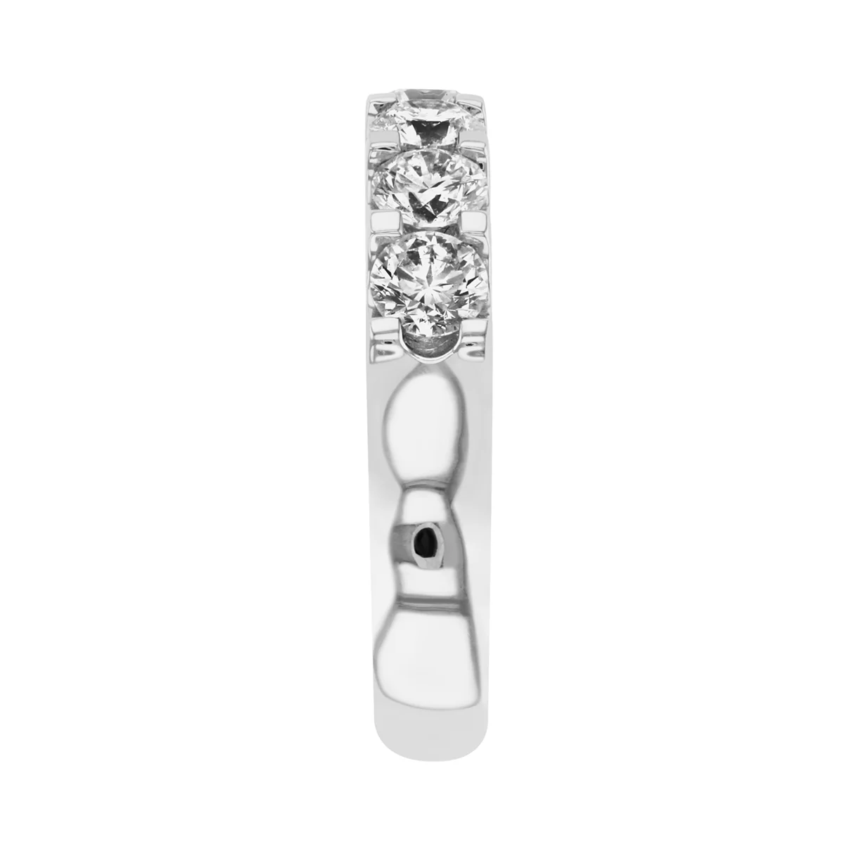 1.34ct Round Brilliant Diamond Half Eternity Ring |  Platinum - Image 4