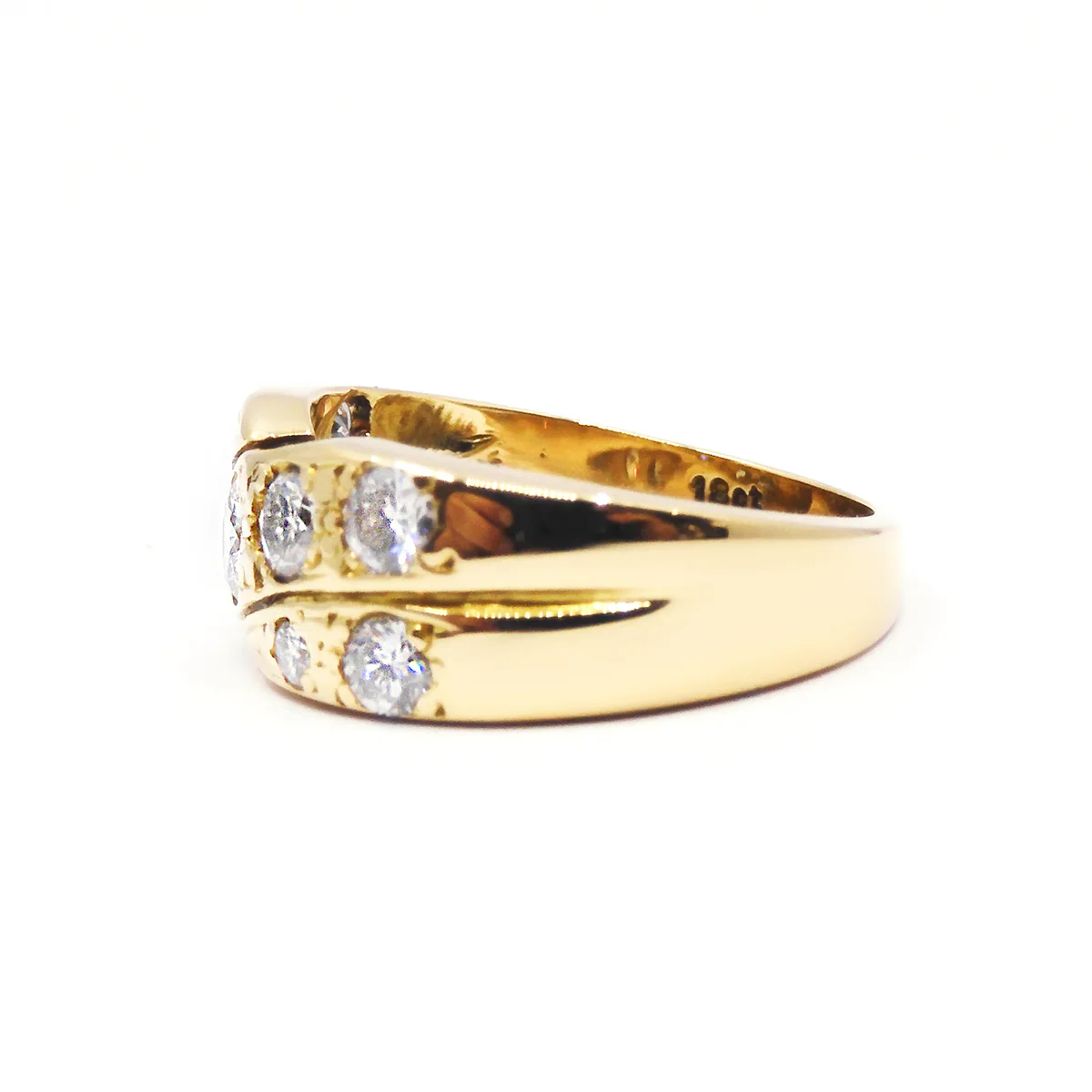 1.38ct Diamond Cluster Ring | Pre-Loved | 18K Yellow Gold - Image 2