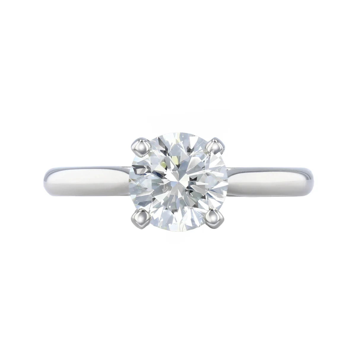 1.50ct Ophelia Natural Round Brilliant Cut Diamond Solitaire Engagement Ring | Platinum - Image 2