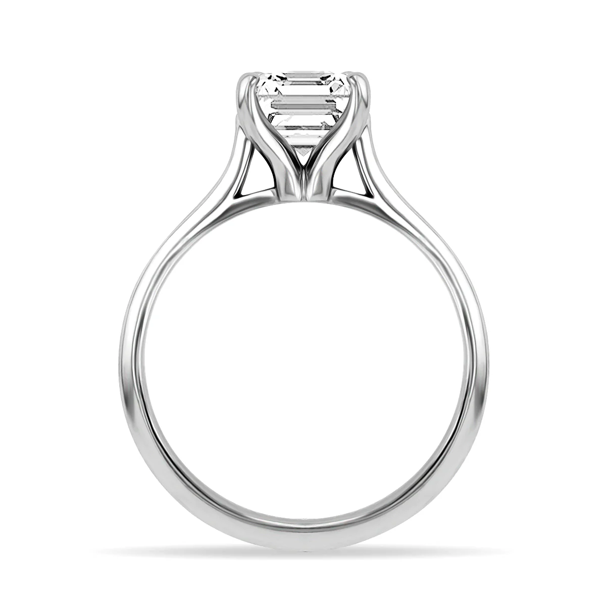 1.51ct  Clementine Asscher Cut Diamond Engagement Ring | F Colour |Platinum - Image 16