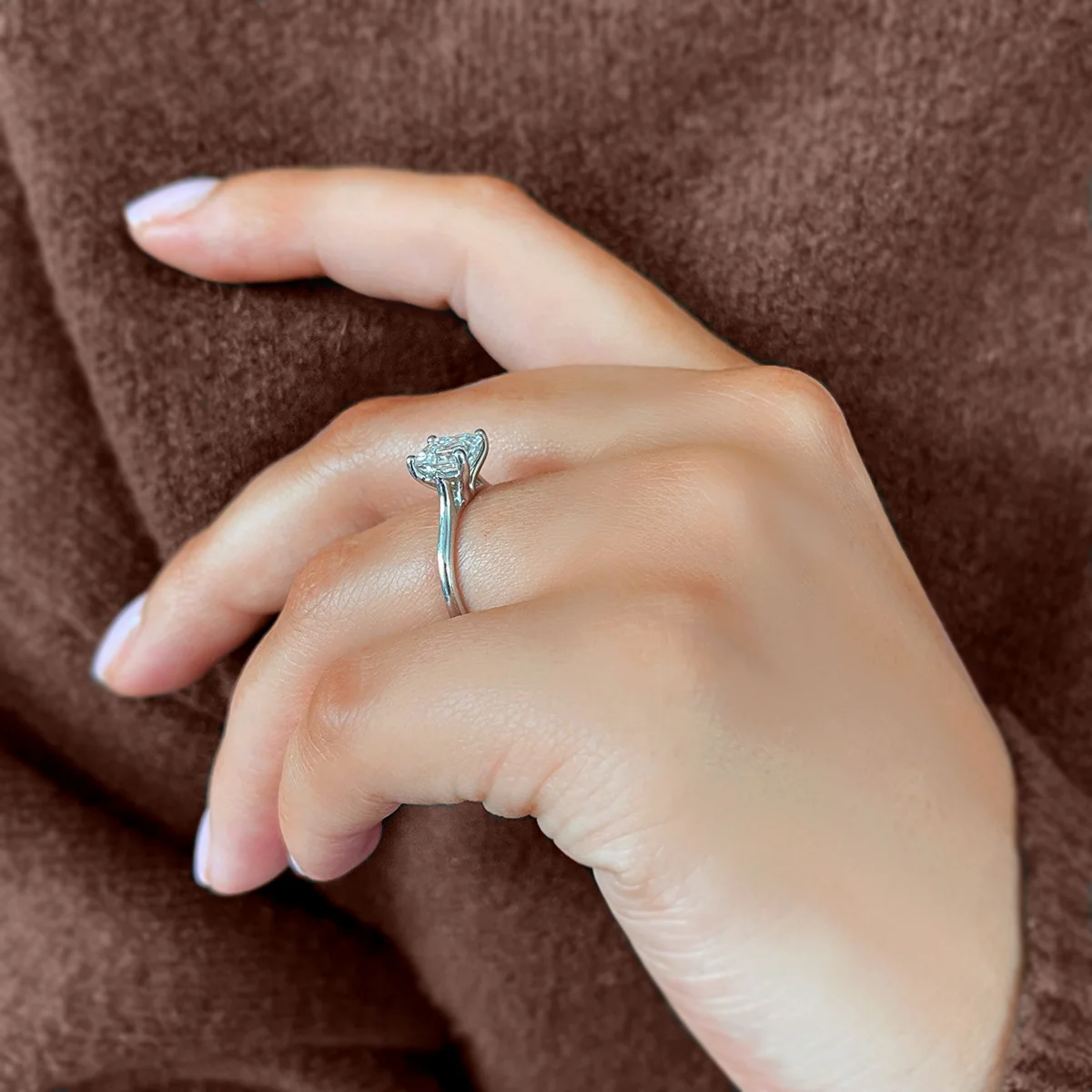 1.51ct  Clementine Asscher Cut Diamond Engagement Ring | F Colour |Platinum - Image 21