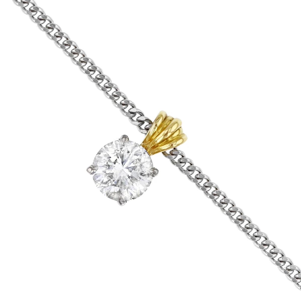 1.78ct Round Brilliant Solitaire Necklace | Pre-Loved | 18K White Gold - Image 3