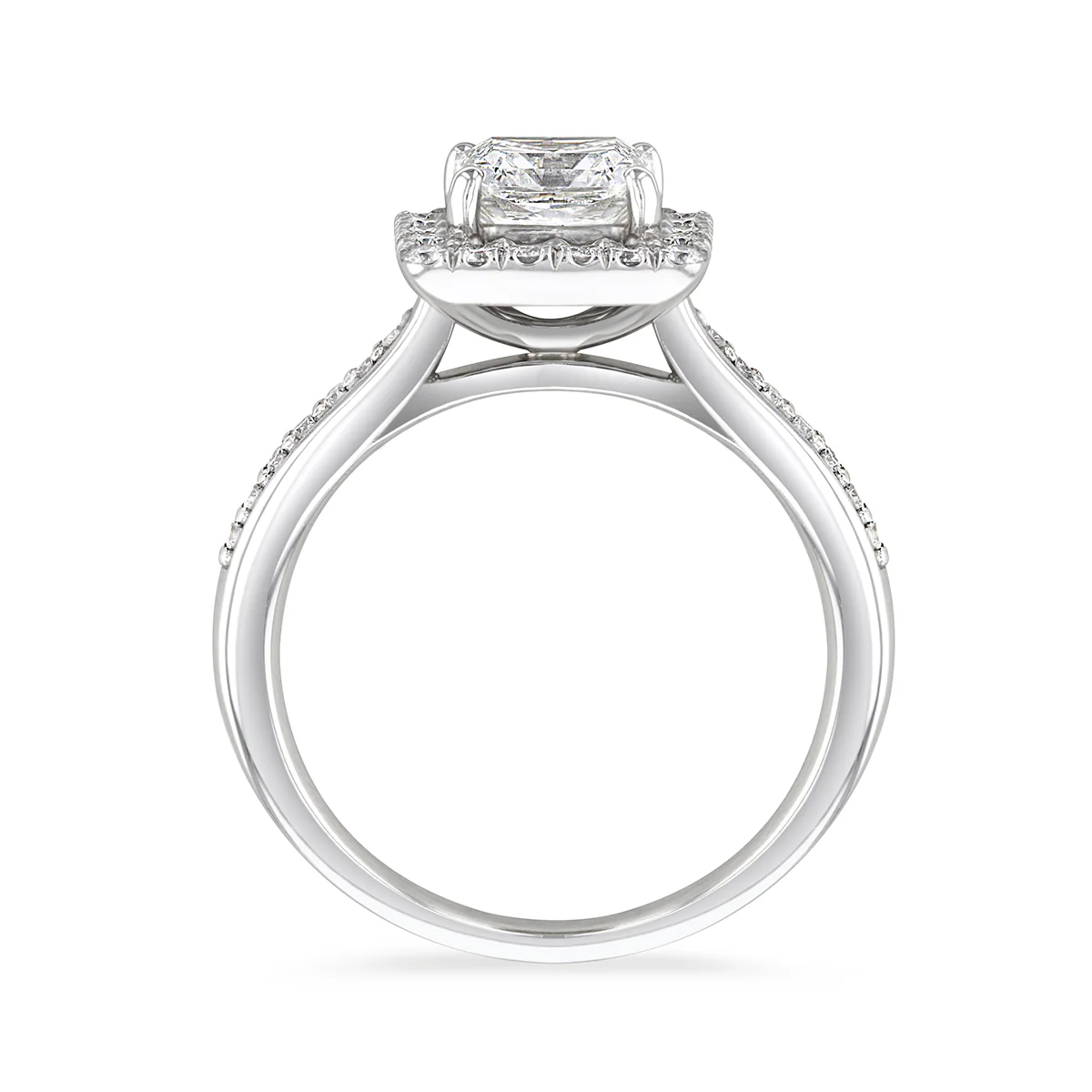 1.80ct Princess Cut Diamond Halo | Pre-Loved | Platinum - Image 2