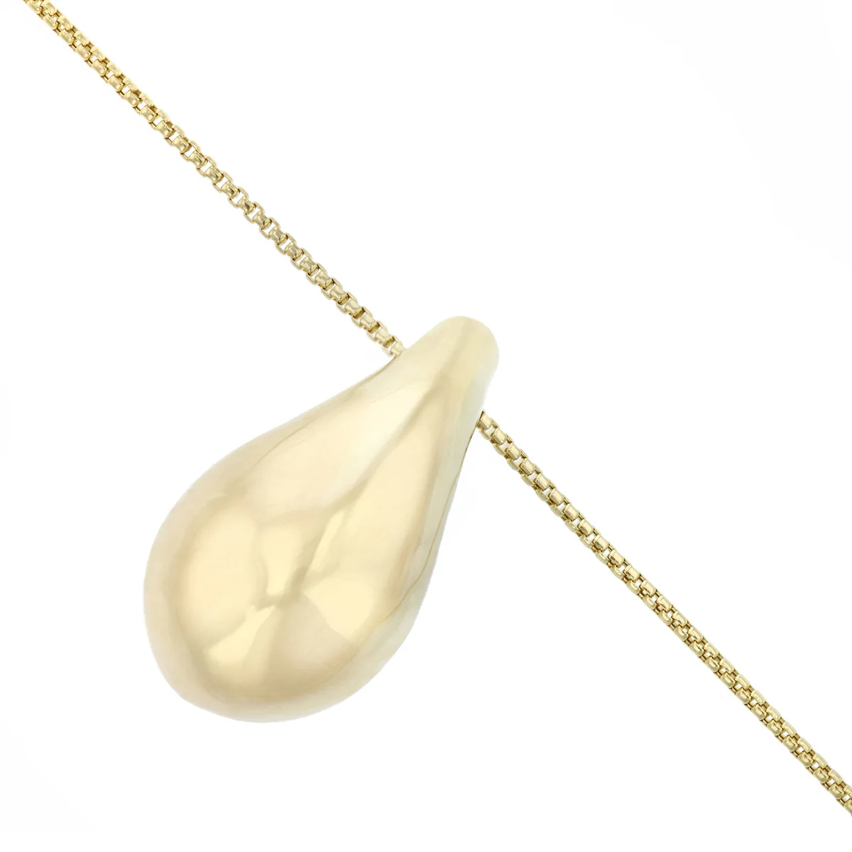 Soleil Collection 18" Large Teardrop Pendant | 9K Yellow Gold - Image 2